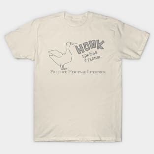 HONK Springs Eternal - Newsprint - Endangered Breed Preservation T-Shirt